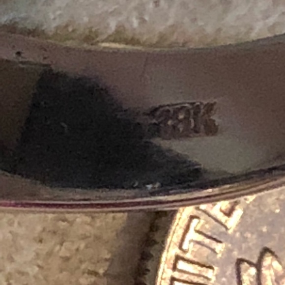 18k white gold diamonds and ruby ring - Picture 7 of 7